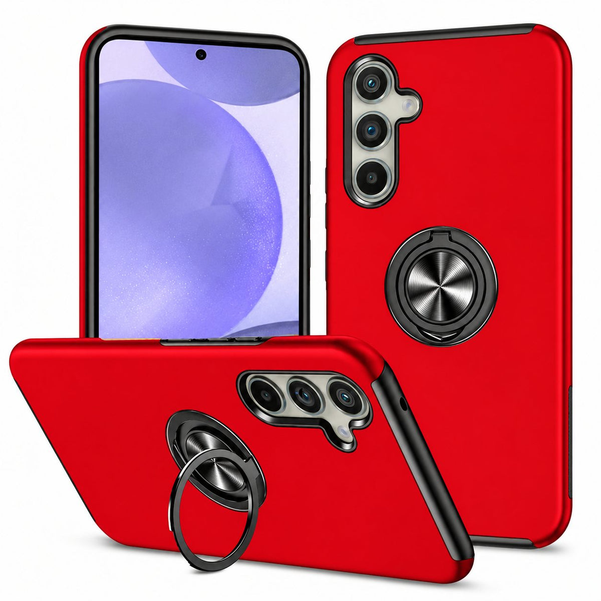 Swirl Invisible Ring Case for Samsung Galaxy A27 - Red