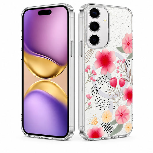 MagSafe Floral Fusion Case for Samsung Galaxy S26 FE - Light Pink Flower