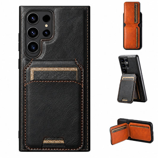 Stealth Wallet Case for Samsung Galaxy S25 Ultra - Black