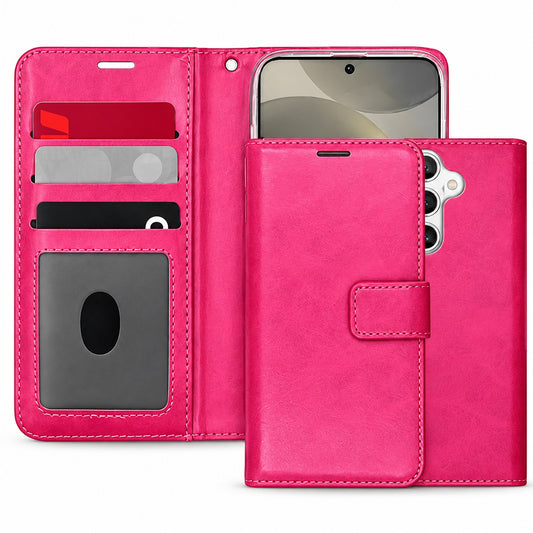 Photo ID Wallet for Samsung Galaxy S24 Plus - Hot Pink