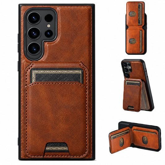 Stealth Wallet Case for Samsung Galaxy S25 Ultra - Brown