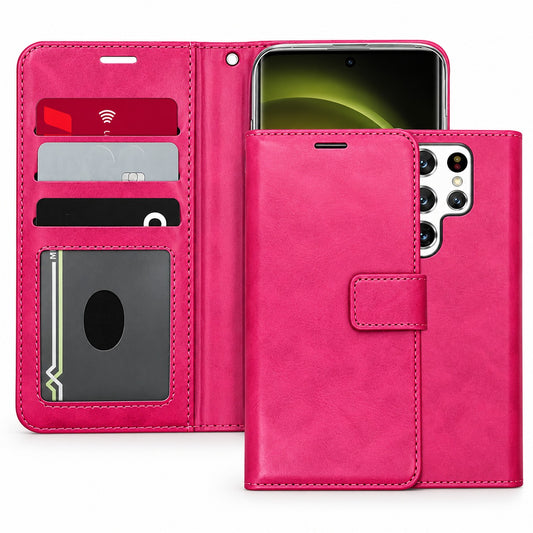 Photo ID Wallet for Samsung Galaxy S24 Ultra - Hot Pink