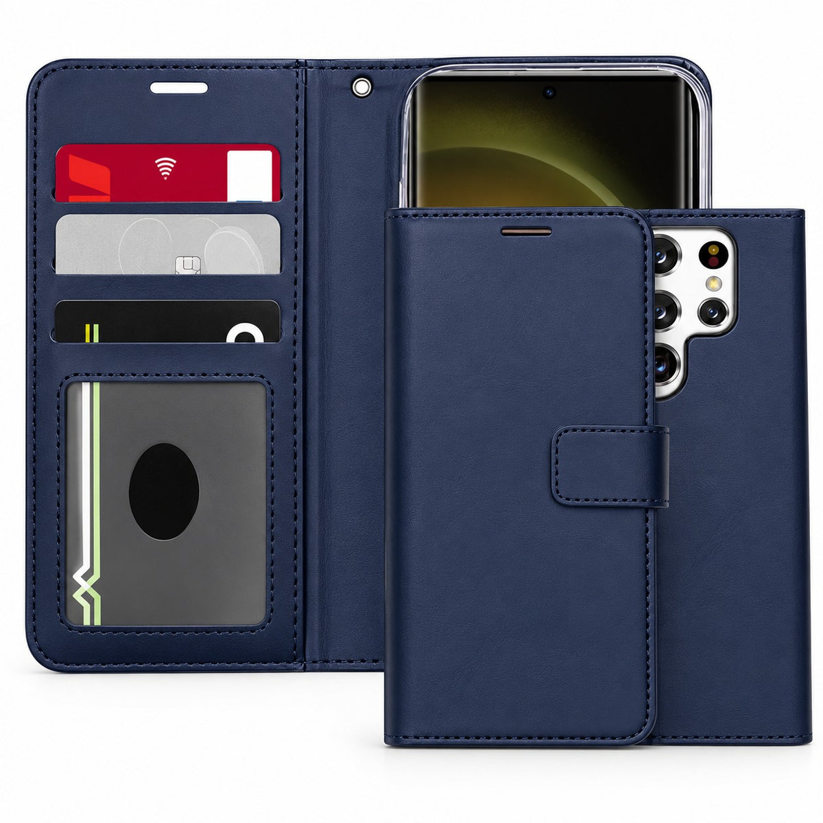 Photo ID Wallet for Samsung Galaxy S24 Ultra - Navy