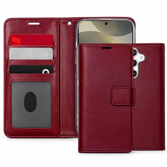 Photo ID Wallet for Samsung Galaxy S24 Plus - Wine
