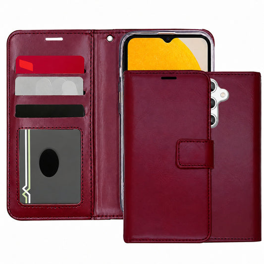 Photo ID Wallet for Samsung Galaxy A18 / A17 - Wine
