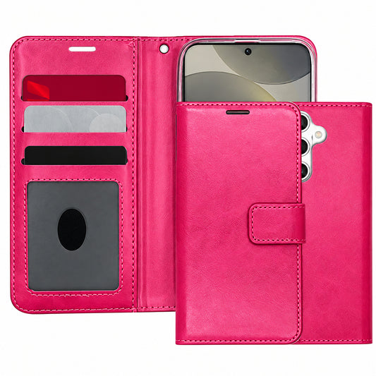 Photo ID Wallet Case for Samsung Galaxy S26 FE - Hot Pink