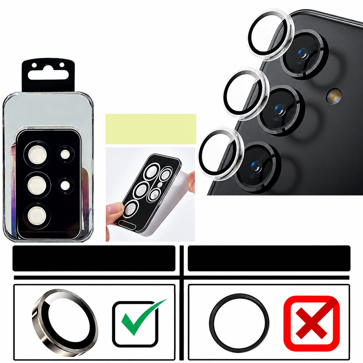 Camera Ring Protector for Samsung Galaxy S25 Plus - Clear