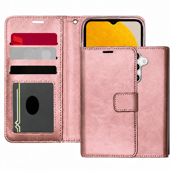 Photo ID Wallet for Samsung Galaxy A18 / A17 - Rose Gold