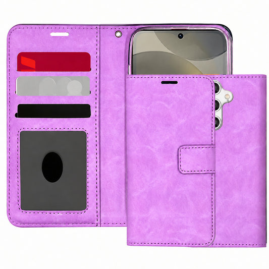 Photo ID Wallet for Samsung Galaxy A18 / A17 - Purple