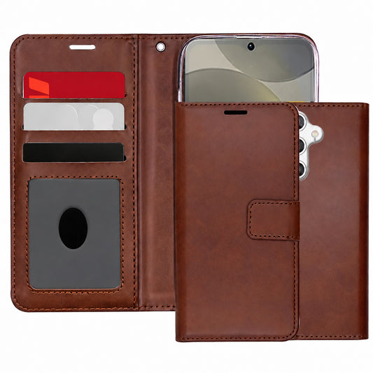 Photo ID Wallet Case for Samsung Galaxy S26 FE - Brown