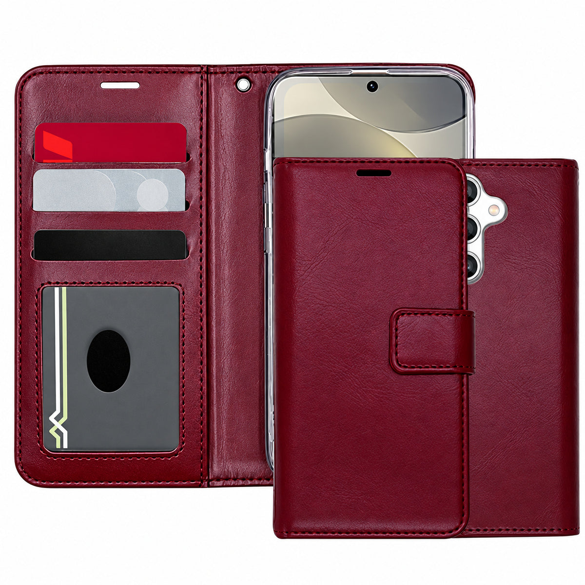 Photo ID Wallet Case for Samsung Galaxy S26 FE - Wine