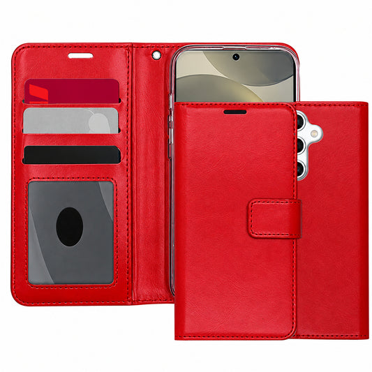 Photo ID Wallet Case for Samsung Galaxy S26 FE - Red