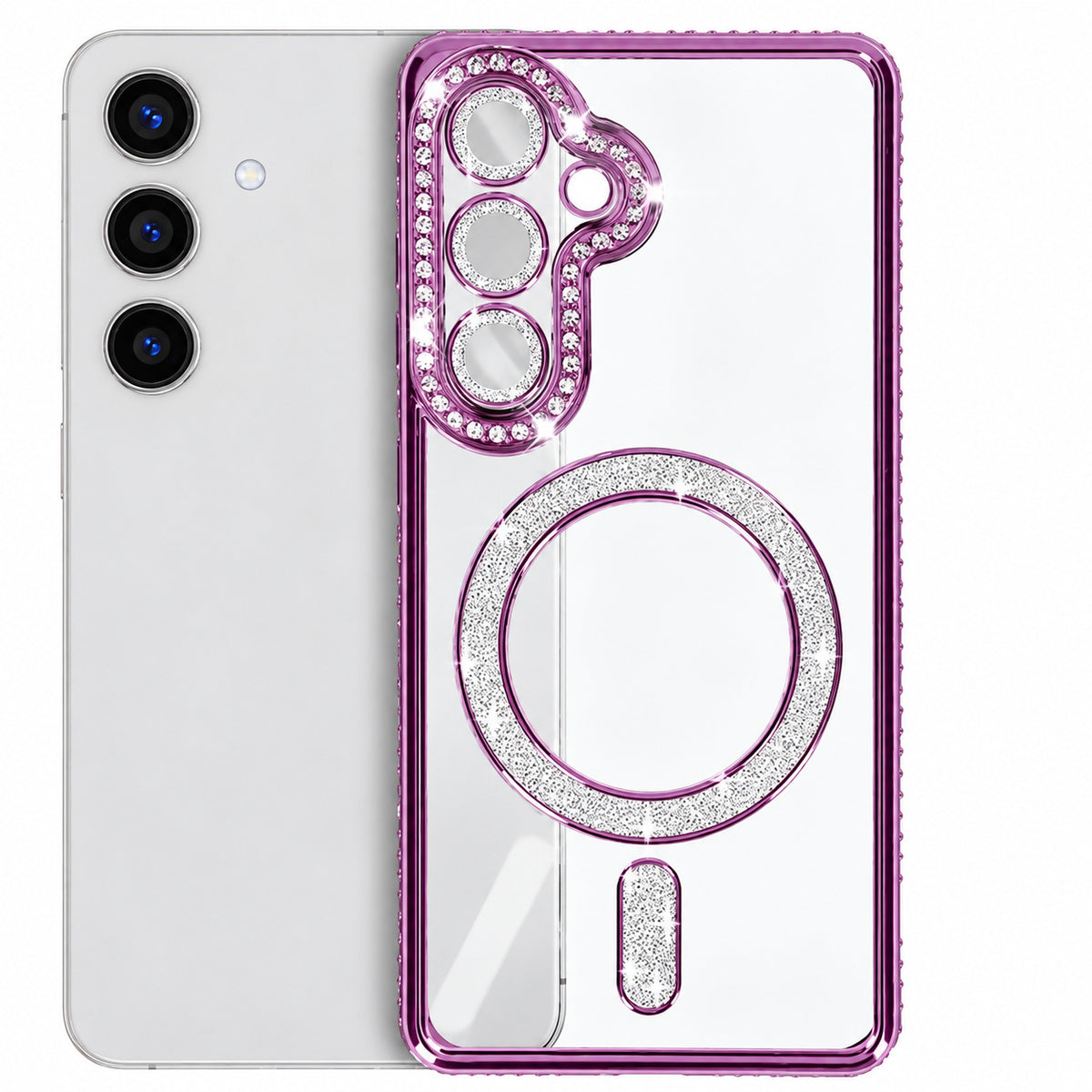 Glitter Electroplated Magsafe Case for Samsung Galaxy S26 - Purple