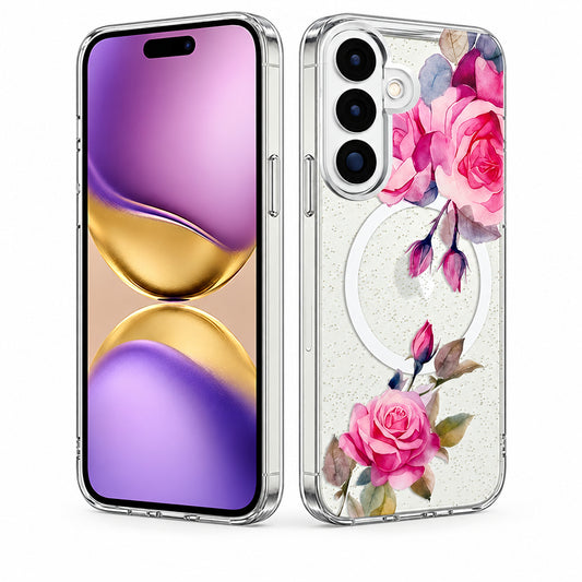 Flower MagSafe Floral Fusion Case Samsung Galaxy S26 Plus - Rose Gold