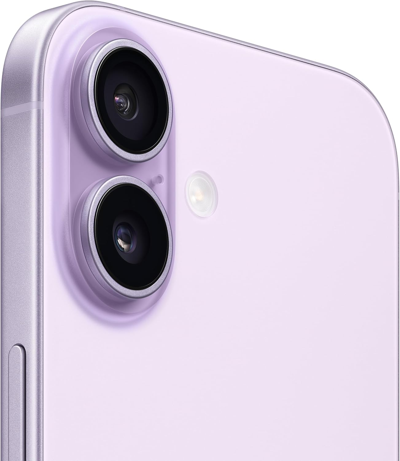 iPhone 17 featuring a 48MP Dual Fusion camera system, 48MP Fusion Ultra Wide camera, 2x optical-quality zoom, camera flash, and high-resolution photo capture.