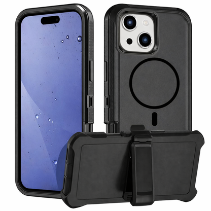 Heavy Duty Phone Case with Belt Clip – Black Full Coverage Protective Cover