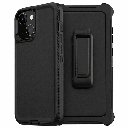 Heavy Duty Phone Case with Belt Clip – Black Full Coverage Protective Cover