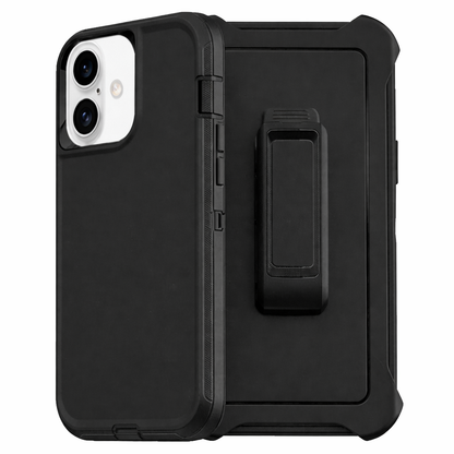 Heavy Duty Phone Case with Belt Clip – Black Full Coverage Protective Cover