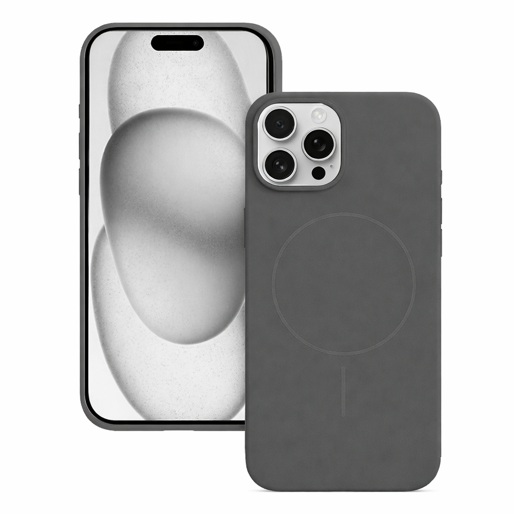 MagSafe Compatible Silicone Phone Case – Grey Slim Shockproof Protective Cover