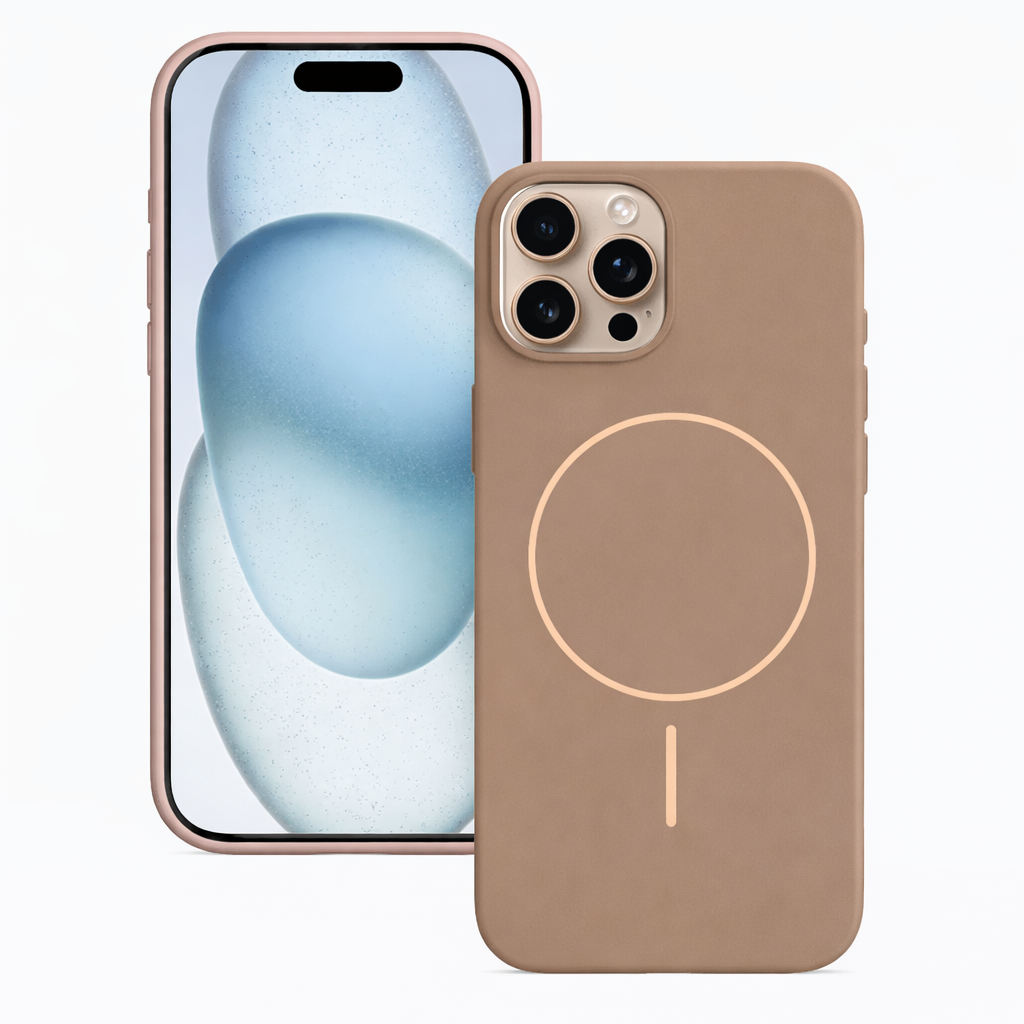 MagSafe Compatible Silicone Phone Case – Desert Gold Slim Shockproof Protective Cover