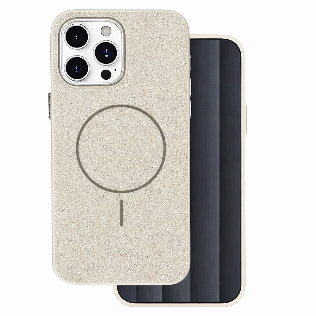 Glitsy MagSafe Phone Case – Grey Glitsy Slim Protective Cover with Wireless Charging Compatibility