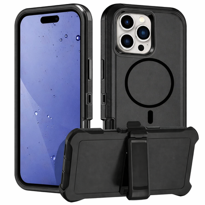 Heavy Duty Phone Case with Belt Clip – Black Full Coverage Protective Cover