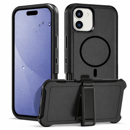 Heavy Duty Phone Case with Belt Clip – Black Full Coverage Protective Cover
