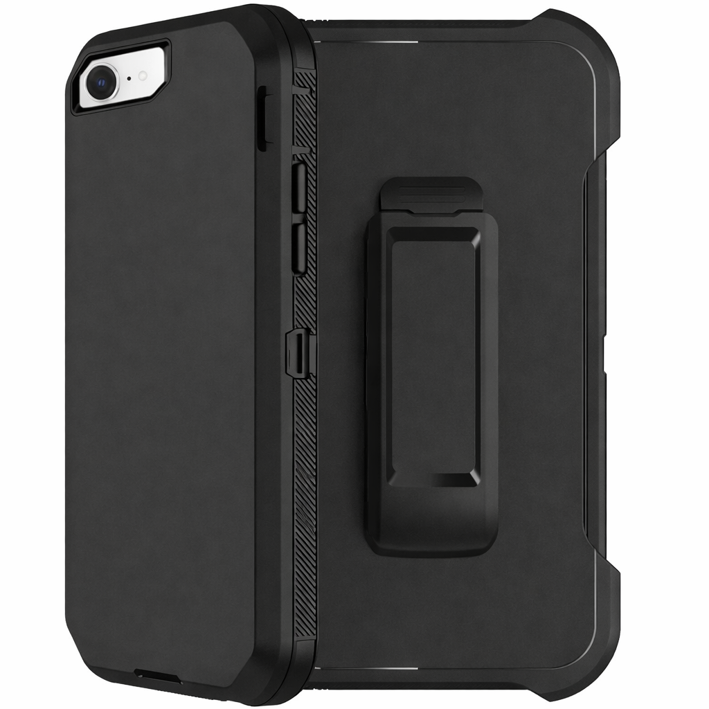 Heavy Duty Phone Case with Belt Clip – Black Full Coverage Protective Cover