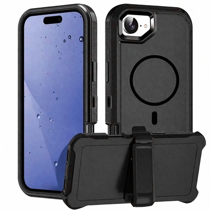 Heavy Duty Phone Case with Belt Clip – Black Full Coverage Protective Cover