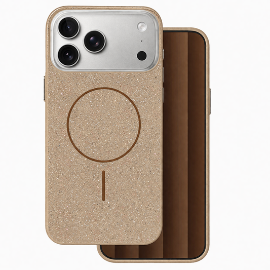 Glitsy MagSafe Phone Case – Desert Titanium Glitsy Slim Protective Cover with Wireless Charging Compatibility