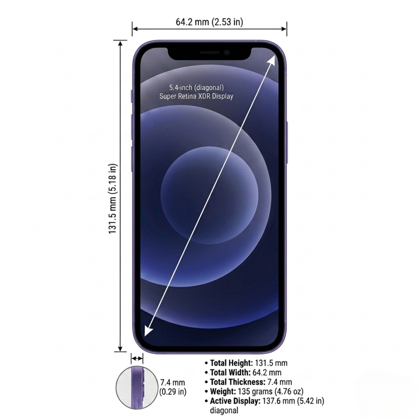 Apple iPhone 12 Mini (Certified Pre-Owned) | All Colors | 64GB, 128GB, 256GB