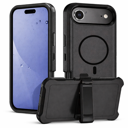 Heavy Duty Phone Case with Belt Clip – Black Full Coverage Protective Cover