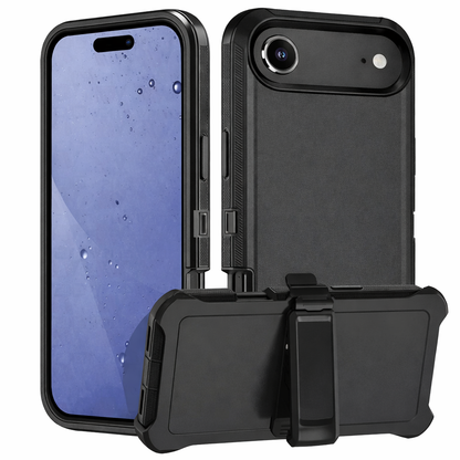 Heavy Duty Phone Case with Belt Clip – Black Full Coverage Protective Cover