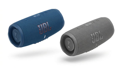future tech gadgets Canada. premium tech accessories Canada. JBL Charge 5 Portable Waterproof Speaker with Powerbank. Gallery image 7. Lines name one specific SKU—never substitute a generic lookalike from the category. After review passes, each render should still read as a fresh studio viewpoint of that same physical unit.
