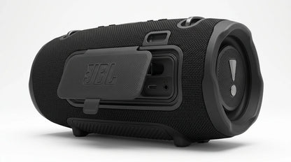 future tech gadgets Canada. smart tech store Canada. JBL Xtreme 4 Portable waterproof speaker. Gallery image 6. Lines name one specific SKU—never substitute a generic lookalike from the category. After review passes, each render should still read as a fresh studio viewpoint of that same physical unit.