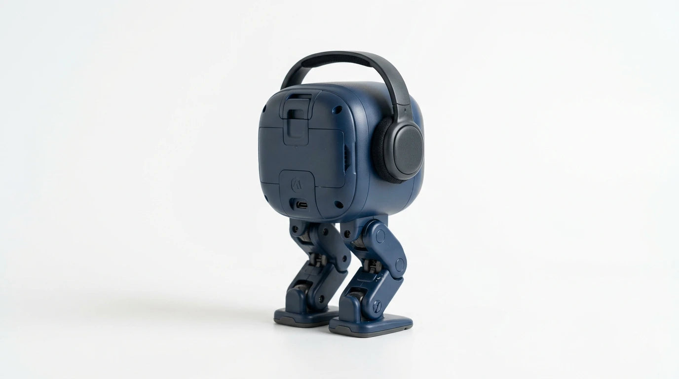 smart tech store Canada. premium tech accessories Canada. Living AI EMO AI Desktop Pet Companion Robot. Gallery image 8. Lines name one specific SKU—never substitute a generic lookalike from the category. After review passes, each render should still read as a fresh studio viewpoint of that same physical unit.