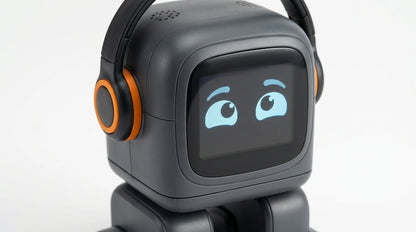smart tech store Canada. premium tech accessories Canada. Living AI EMO AI Desktop Pet Companion Robot. Gallery image 9. Lines name one specific SKU—never substitute a generic lookalike from the category. After review passes, each render should still read as a fresh studio viewpoint of that same physical unit.