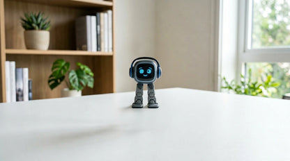 smart tech store Canada. premium tech accessories Canada. Living AI EMO AI Desktop Pet Companion Robot. Gallery image 10. Lines name one specific SKU—never substitute a generic lookalike from the category. After review passes, each render should still read as a fresh studio viewpoint of that same physical unit.