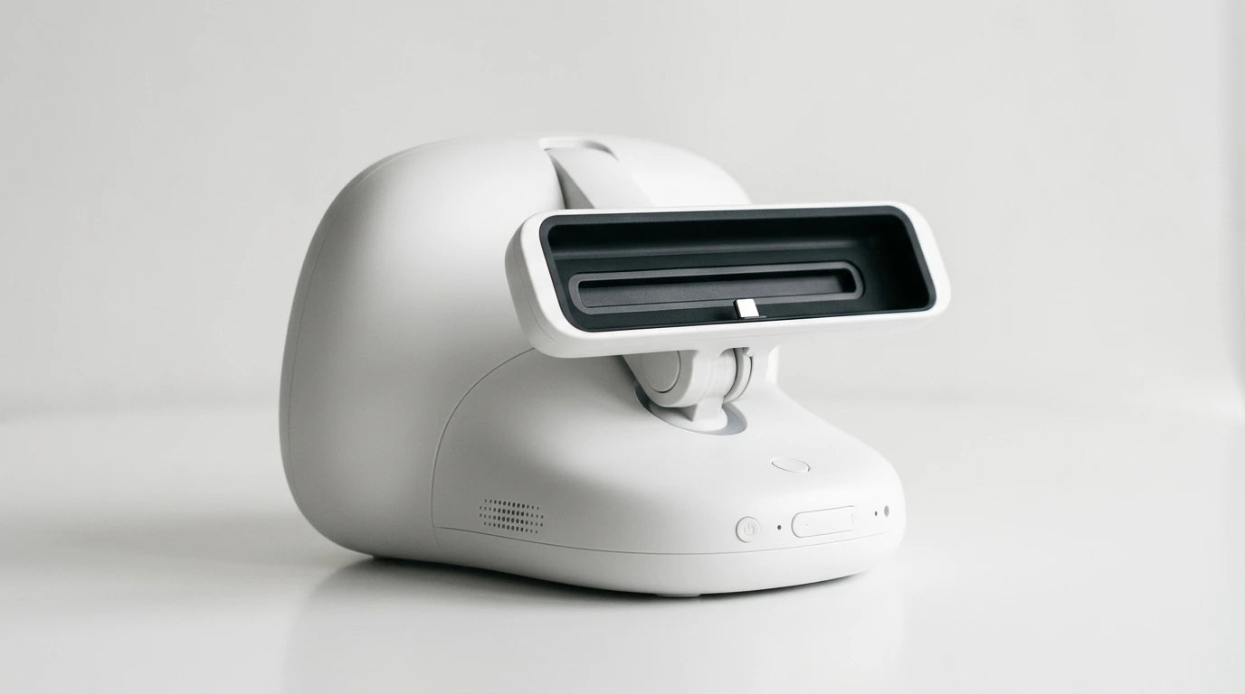 future tech gadgets Canada. smart tech store Canada. LOOI L01 AI Desk Companion Robot. Gallery image 8. Lines name one specific SKU—never substitute a generic lookalike from the category. After review passes, each render should still read as a fresh studio viewpoint of that same physical unit.