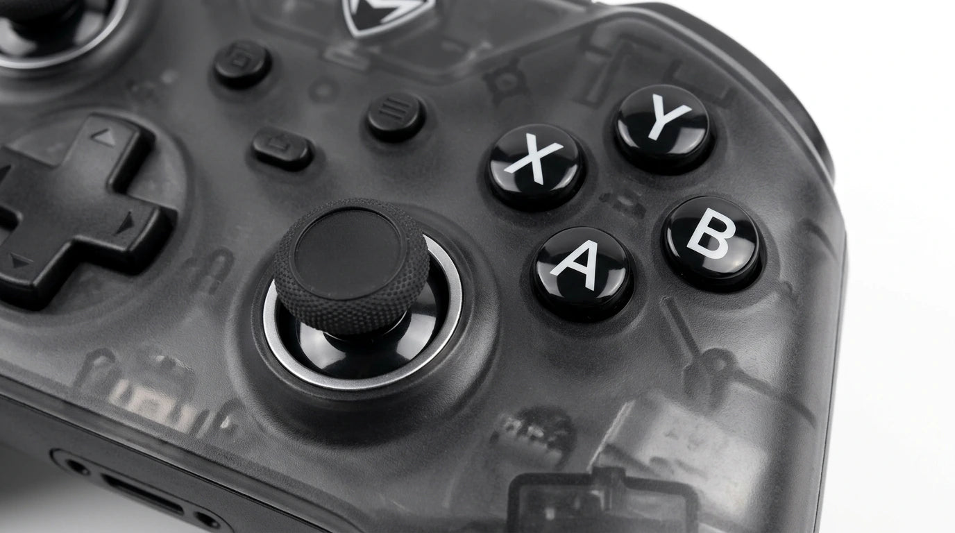 future tech gadgets Canada. premium tech accessories Canada. Machenike G5 Pro Max SE Tri-Mode Controller. Gallery image 9. Lines name one specific SKU—never substitute a generic lookalike from the category. After review passes, each render should still read as a fresh studio viewpoint of that same physical unit.