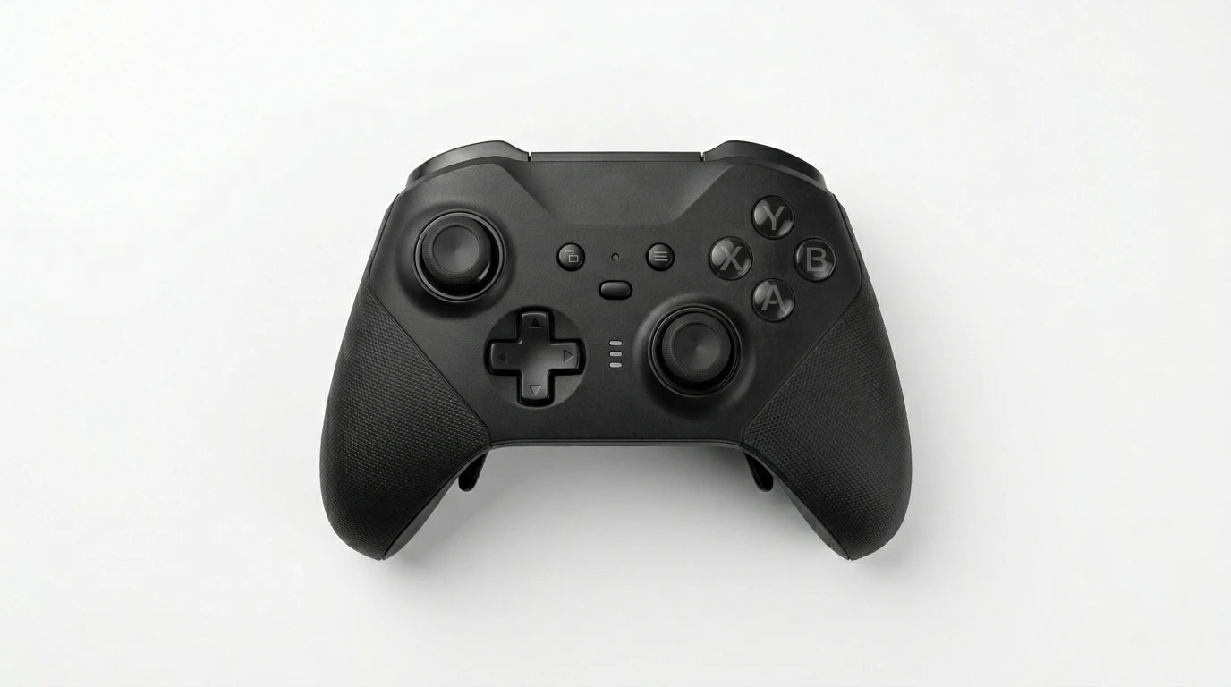 future tech gadgets Canada. premium tech accessories Canada. Machenike G6 Pro Tri-Mode Controller. Gallery image 3. Lines name one specific SKU—never substitute a generic lookalike from the category. After review passes, each render should still read as a fresh studio viewpoint of that same physical unit.