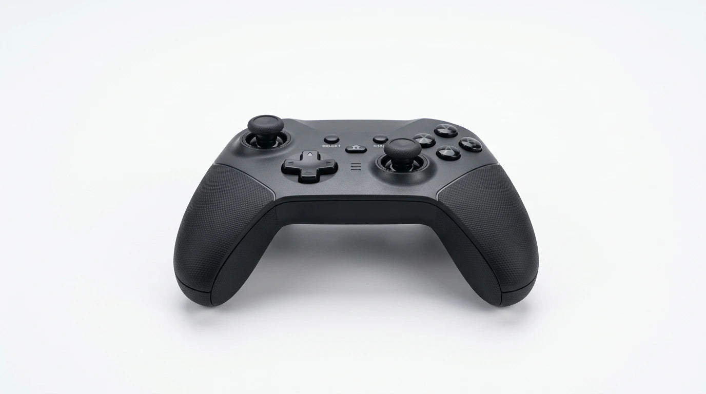 future tech gadgets Canada. premium tech accessories Canada. Machenike G6 Pro Tri-Mode Controller. Gallery image 10. Lines name one specific SKU—never substitute a generic lookalike from the category. After review passes, each render should still read as a fresh studio viewpoint of that same physical unit.