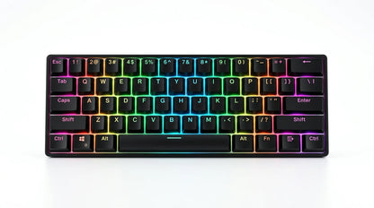 future tech gadgets Canada. premium tech accessories Canada. Machenike K500-B61 Wired RGB Mechanical Keyboard. Gallery image 2. Lines name one specific SKU—never substitute a generic lookalike from the category. After review passes, each render should still read as a fresh studio viewpoint of that same physical unit.