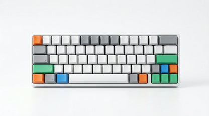 future tech gadgets Canada. premium tech accessories Canada. Machenike K500-B61W Tri-mode Mechanical Keyboard. Gallery image 2. Lines name one specific SKU—never substitute a generic lookalike from the category. After review passes, each render should still read as a fresh studio viewpoint of that same physical unit.