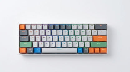 future tech gadgets Canada. premium tech accessories Canada. Machenike K500-B61W Tri-mode Mechanical Keyboard. Gallery image 4. Lines name one specific SKU—never substitute a generic lookalike from the category. After review passes, each render should still read as a fresh studio viewpoint of that same physical unit.