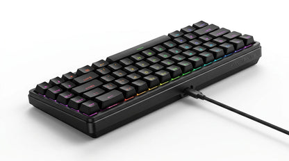 future tech gadgets Canada. premium tech accessories Canada. Machenike K500-B68 Wired RGB Mechanical Keyboard. Gallery image 8. Lines name one specific SKU—never substitute a generic lookalike from the category. After review passes, each render should still read as a fresh studio viewpoint of that same physical unit.