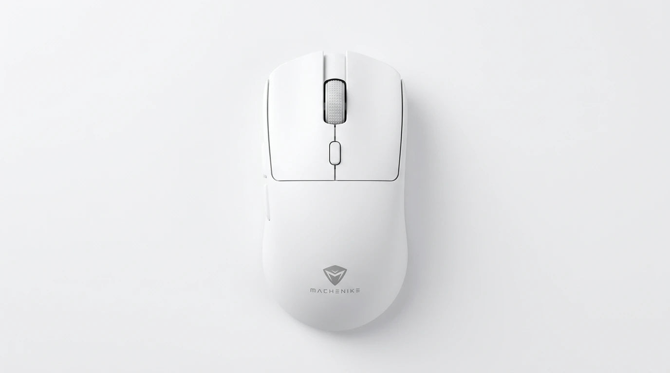 future tech gadgets Canada. premium tech accessories Canada. Machenike L7 Mix Tri-Mode Mouse. Gallery image 4. Lines name one specific SKU—never substitute a generic lookalike from the category. After review passes, each render should still read as a fresh studio viewpoint of that same physical unit.