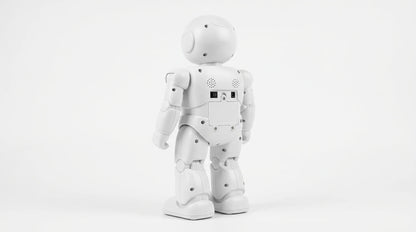 smart tech store Canada. premium tech accessories Canada. Meteer Dancing Educational AI Robot. Gallery image 6. Lines name one specific SKU—never substitute a generic lookalike from the category. After review passes, each render should still read as a fresh studio viewpoint of that same physical unit.