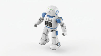 smart tech store Canada. premium tech accessories Canada. Meteer Dancing Educational AI Robot. Gallery image 7. Lines name one specific SKU—never substitute a generic lookalike from the category. After review passes, each render should still read as a fresh studio viewpoint of that same physical unit.