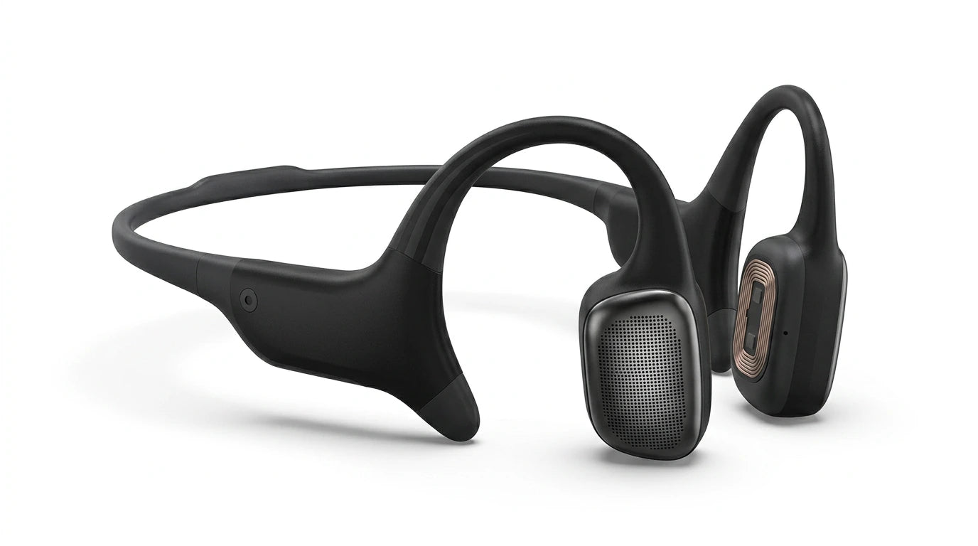 future tech gadgets Canada. smart tech store Canada. Mojawa HaptiFit Terra Head Wearable Sport System. Gallery image 8. Lines name one specific SKU—never substitute a generic lookalike from the category. After review passes, each render should still read as a fresh studio viewpoint of that same physical unit.